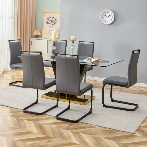 Orren Ellis 7 Piece Marble Dining Table Set Wayfair Canada 8388